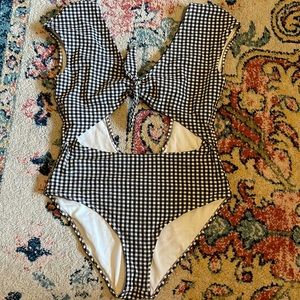 Seer Sucker Plaid Swimsuit